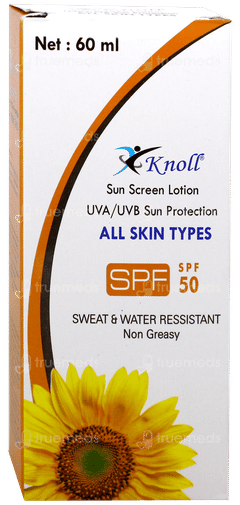 Knoll Spf 50 Sun Screen Lotion 60Ml